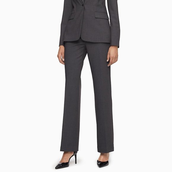 CALVIN KLEIN Charcoal Suit Trouser Pants - Picture 1 of 16